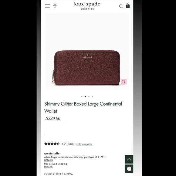 Kate Spade Shimmy Glitter Wallet - Picture 8 of 9